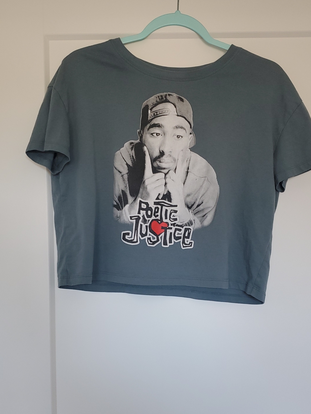 Chemistry Slate-Blue Graphic Tee with Poetic Justice Print